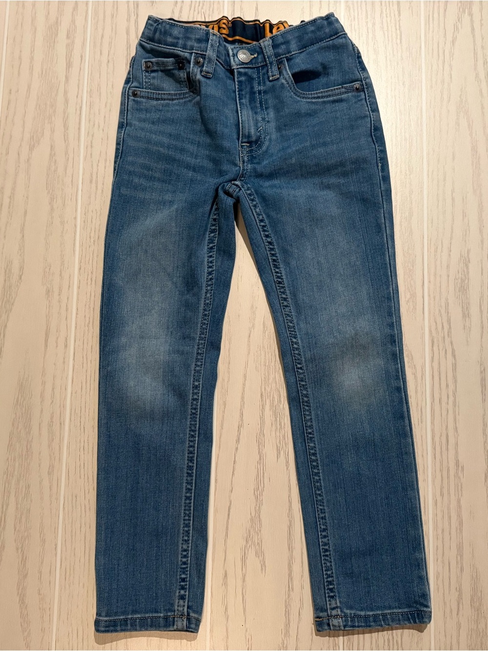 Levi’s 510 Boys Size 6 Skinny Jeans Blue Adjustable Waist Denim